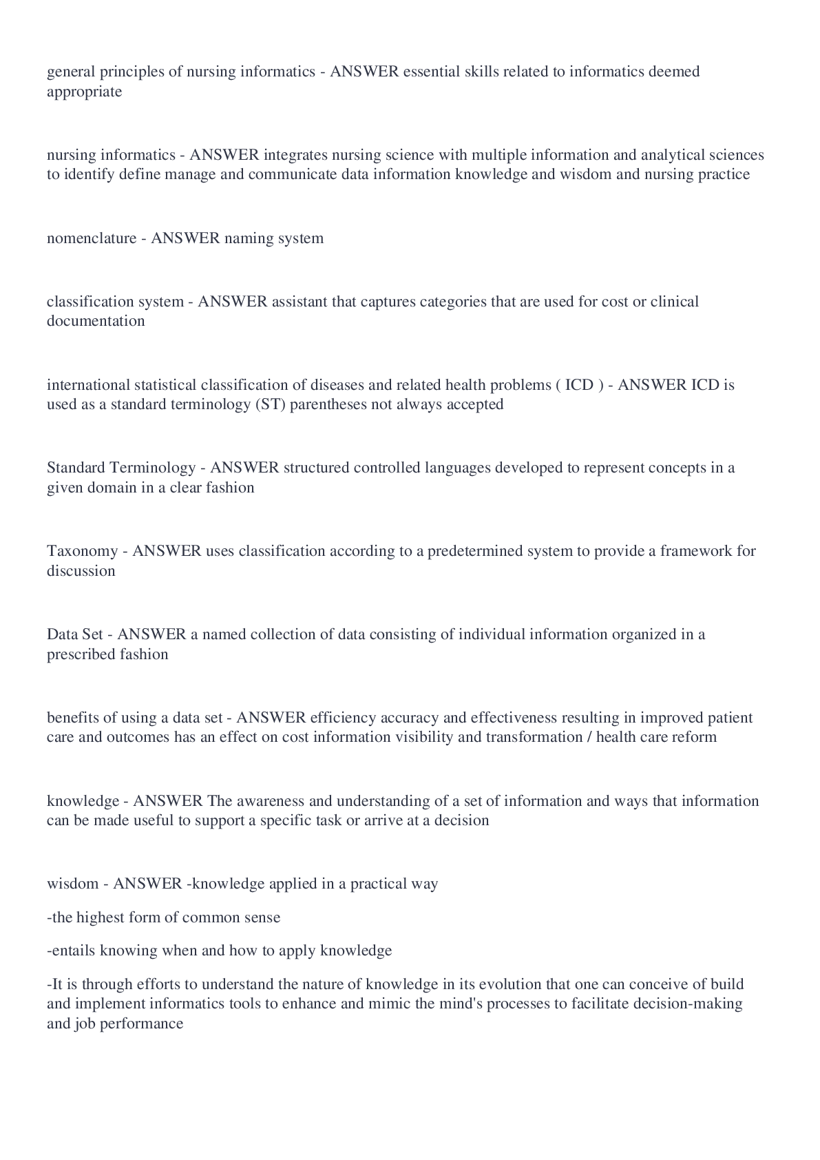 Preview image for NR599 Midterm Exam (Latest 2021 / 2022) Nursing Informatics for Advanced Practice - Chamberlain